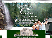 Kick Rocks Campground Website from Portfolio of Andrew Kauffman