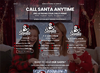 Real Santa Call Website from Portfolio of Andrew Kauffman