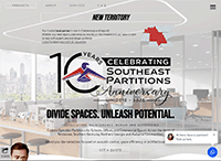Southeast Partitions Website from Portfolio of Andrew Kauffman
