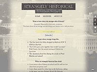 Strangely Historical Company Murfreesboro Website from Portfolio of Andrew Kauffman