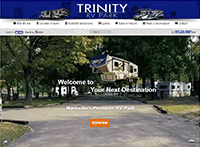 Trinity RV Park Website from Portfolio of Andrew Kauffman